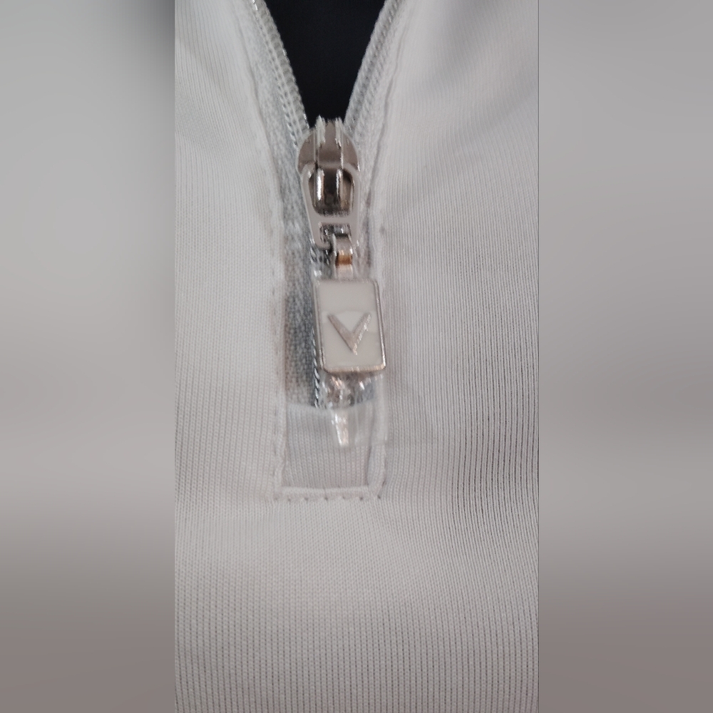 Callaway Women's White Zip-Up Sleeveless Blouse - Picture 8 of 8